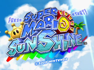 Super Mario Sunshine Title Screen